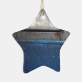 ライトブルーとホワイトヴィンテージトラック セラミックオーナメント (右)