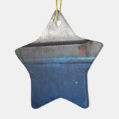 ライトブルーとホワイトヴィンテージトラック セラミックオーナメント (左)