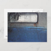 ライトブルーとホワイトヴィンテージトラック ポストカード (正面/裏面)