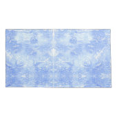 ライトブルーとホワイト抽象芸術枕ケース 枕カバー (裏面-左)