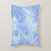 ライトブルーとホワイト抽象芸術枕 アクセントクッション (正面(垂直))