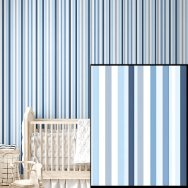 ライトブルーとミッドブルーのストライプ 壁紙
