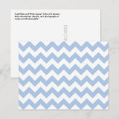 ライトブルーと白いジグザグ ポストカード (正面/裏面)