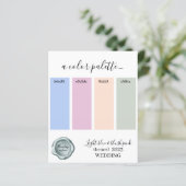 ライトブルーと赤面結婚ピンクのカラーパレットC (スタンド正面)