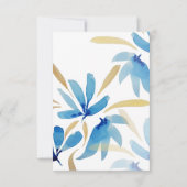 ライトブルーと金ゴールドの水色の花 (裏面)