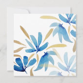 ライトブルーと金ゴールドの水色の花 (裏面)