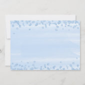 ライトブルーと金ゴールドベビーシャワー招待状 招待状 (裏面)