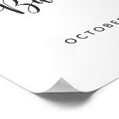 ライトブルーと金ゴールド水彩少年の赤ちゃんシャワー ポスター (角)