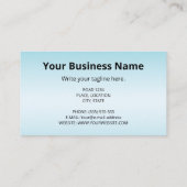 ライトブルーにフェスティバルのクリスマスペンギン3羽 名刺 (裏面)