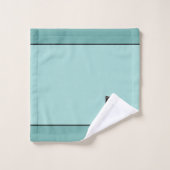 ライトブルーにブラックキャット＆モノグラム バスタオルセット (ウォッシュタオル)