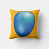 ライトブルーのおもちゃバおもしろいロユニーク クッション (裏面)