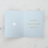 ライトブルーのお祝いにワイズフクロウ カード (内部)