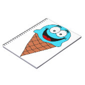 ライトブルーのアイスクリーム ノートブック (左側)