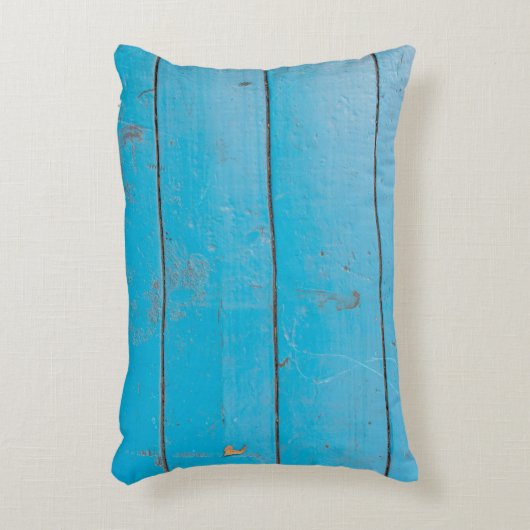 ライトブルーのアクアマリン新鮮なヴィンテージ木材ダスティフロ アクセントクッション (正面(垂直))