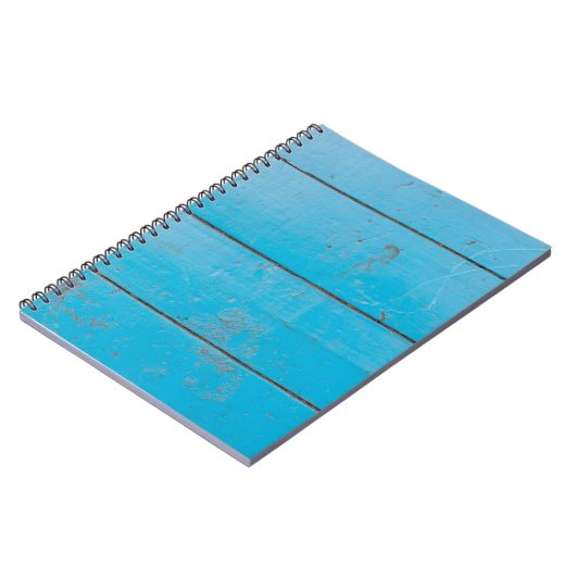ライトブルーのアクアマリン新鮮なヴィンテージ木材ダスティフロ ノートブック (左側)