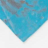 ライトブルーのアクアマリン新鮮なヴィンテージ木材ダスティフロ フリースブランケット (角)