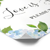 ライトブルーのアジサイ 愛は甘い ポスター (角)