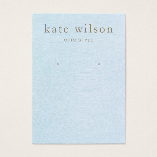 ライトブルーのイヤリングディスプレイカード (正面)