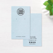 ライトブルーのイヤリング追加ロゴ表示ホルダー (デスク)