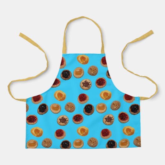 ライトブルーのエプロンに7つのコラチェ エプロン (正面)