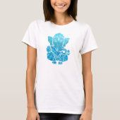 ライトブルーのガネーシャ Tシャツ (正面)