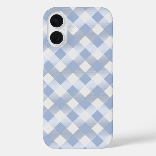 ライトブルーのギンガムチェック柄 クラシックチェックプリント Case-Mate iPhoneケース (裏面)