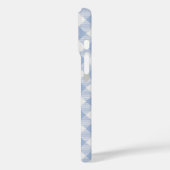 ライトブルーのギンガムチェック柄 クラシックチェックプリント Case-Mate iPhoneケース (裏面 / 左)
