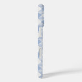 ライトブルーのギンガムチェック柄 クラシックチェックプリント Case-Mate iPhoneケース (裏面 / 右)