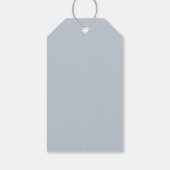 ライトブルーのギンガムテディベアベイビーシャワー ギフトタグ (裏面)