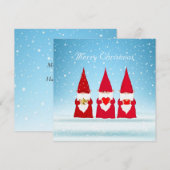 ライトブルーのクリスマスノーム (正面/裏面)