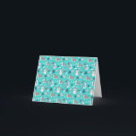 ライトブルーのクリスマスハスキードッグノートカード シーズンカード<br><div class="desc">かわいいハスキー犬とお祝いの要素のパターンと素敵なライトブルーのクリスマスノートカード。</div>