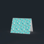 ライトブルーのクリスマスハスキードッグノートカード シーズンカード<br><div class="desc">かわいいハスキー犬とお祝いの要素のパターンと素敵なライトブルーのクリスマスノートカード。</div>