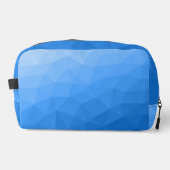 ライトブルーのグラデーションのジオメトリメッシュパターン ドップキット (正面)