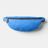 ライトブルーのグラデーションのジオメトリメッシュパターン ファニーパック (レイダウン)