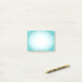 ライトブルーのグラデーション ポストイット (デスク上)