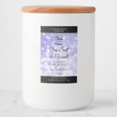 ライトブルーのグリッター製品パッケージロゴラベル フードラベル (正面)