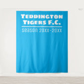 ライトブルーのサッカークラブ プレゼンテーション用背景 タペストリー (正面)