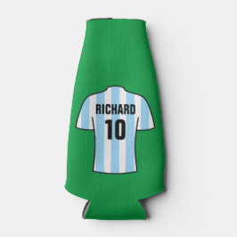 ライトブルーのサッカーシャストライプツ ボトルクーラー