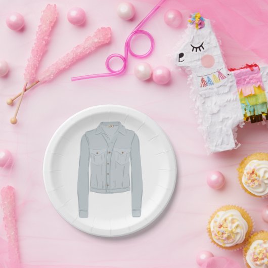 ライトブルーのシャツ ペーパープレート (パーティー)