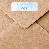 ライトブルーのシルバー返信住所ラベル ラベル