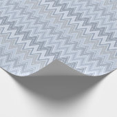 ライトブルーのジグザグ ラッピングペーパー (角)