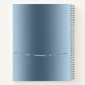 ライトブルーのステンレススチールルルルックノート ノートブック (裏面)