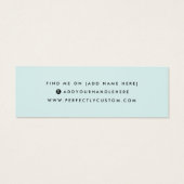 ライトブルーのソーシャルメディアスタッドイヤリングディスプレイカード (裏面)