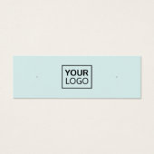 ライトブルーのソーシャルメディアスタッドイヤリングディスプレイカード (正面)