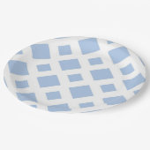ライトブルーのダイヤモンド（白） ペーパープレート (アングル)