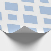 ライトブルーのダイヤモンド（白） ラッピングペーパー (角)