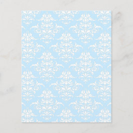 ライトブルーのダマスク模様のスクラップブック