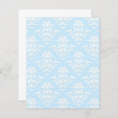 ライトブルーのダマスク模様のスクラップブック (正面/裏面)