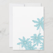 ライトブルーのデイジー ウェディングアフターブランチ 招待状 (裏面)