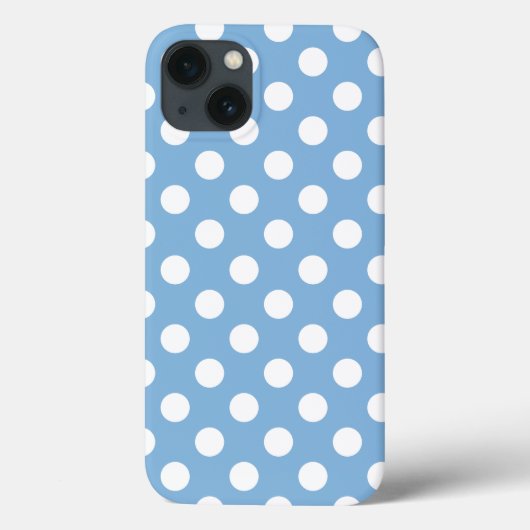 ライトブルーのトレンドカラーと水玉模様 Case-Mate iPhoneケース (裏面)